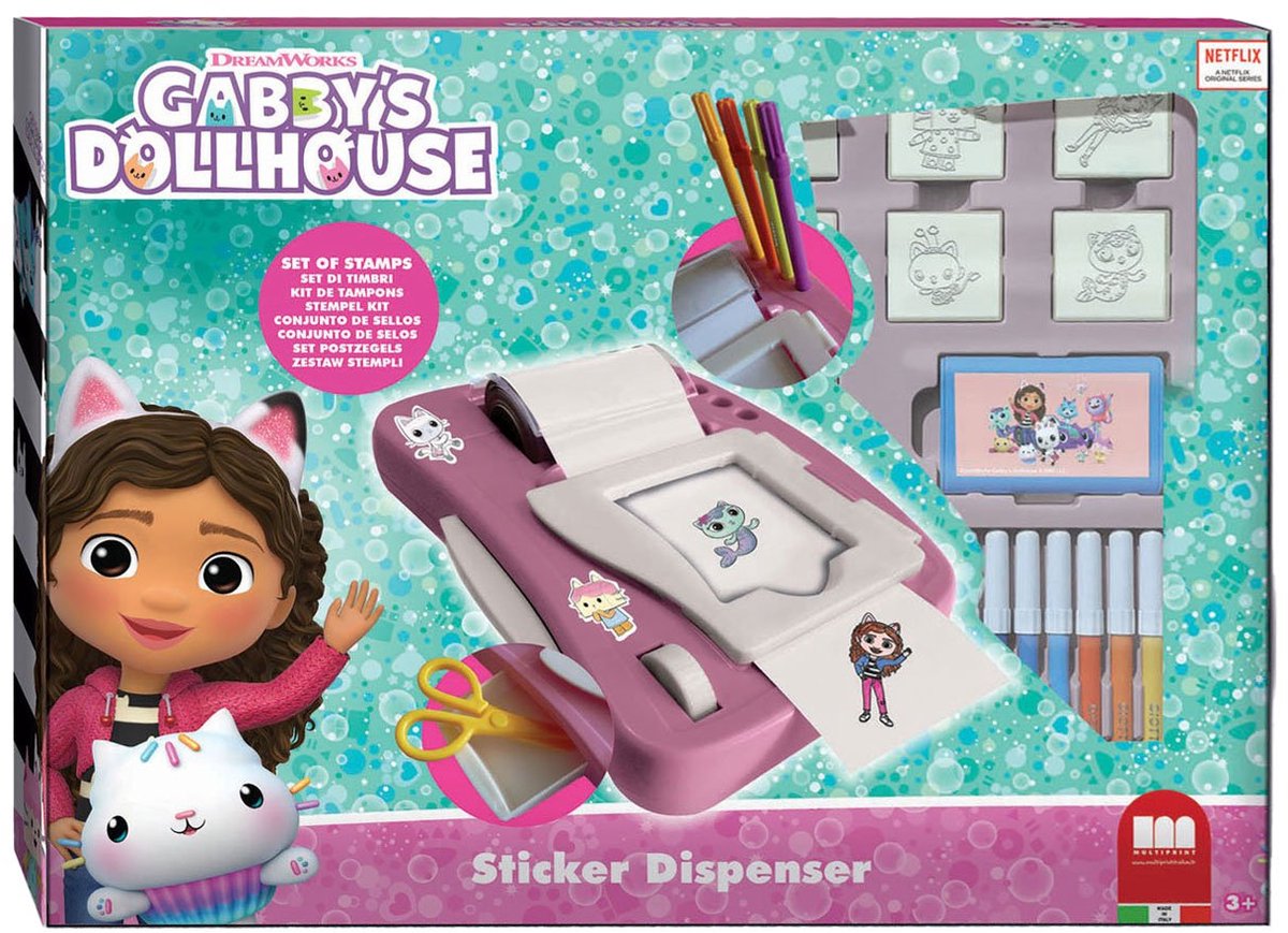 Multiprint Gabbys Poppenhuis Stickermachine Set