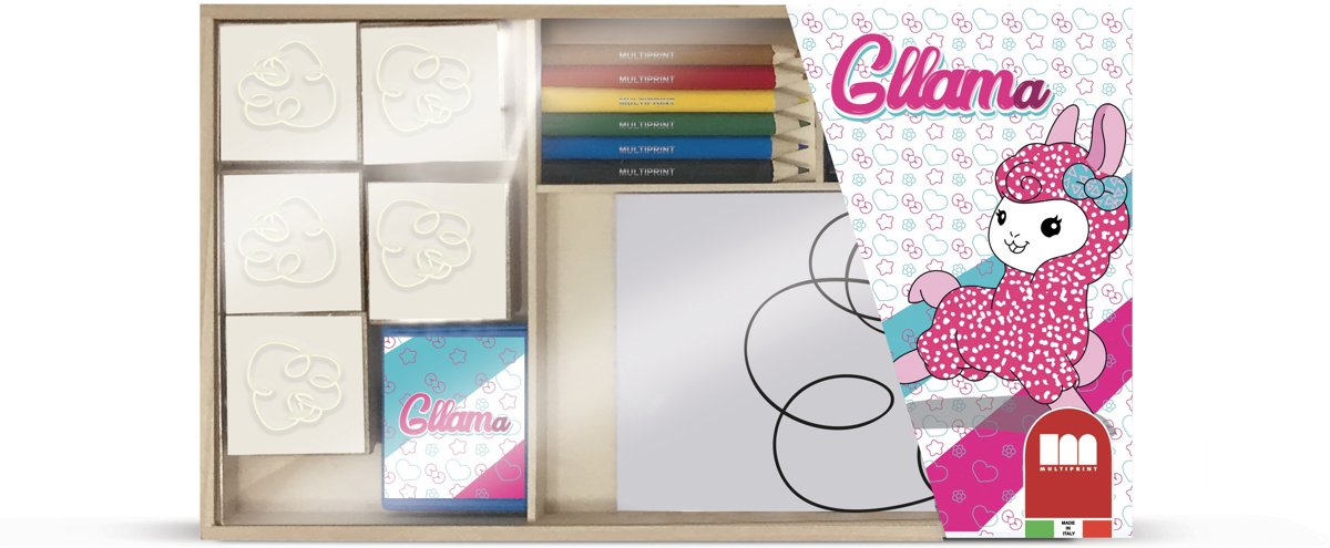 Multiprint Kleurset Gllama Hout 20-delig