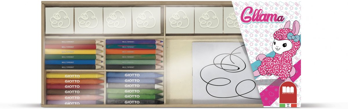 Multiprint Kleurset Gllama Hout 34-delig