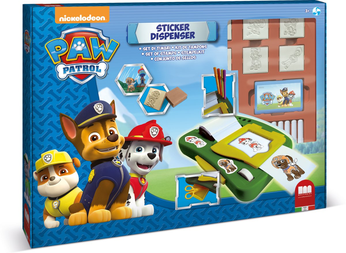 Multiprint Nickelodeon Paw Patrol - stempel/stickermachine set