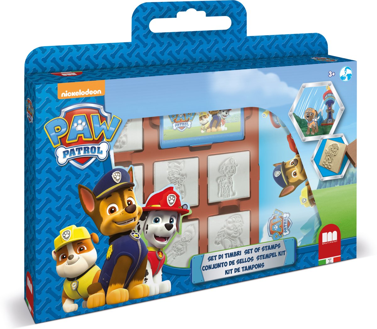 Multiprint Nickelodeon Paw Patrol - windowbox - 7 stempels + 3 stiften