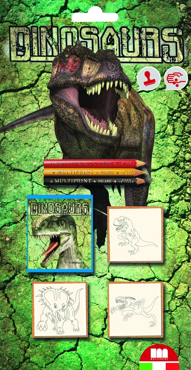 Multiprint Stempelset Dinosaurus: 7-delig