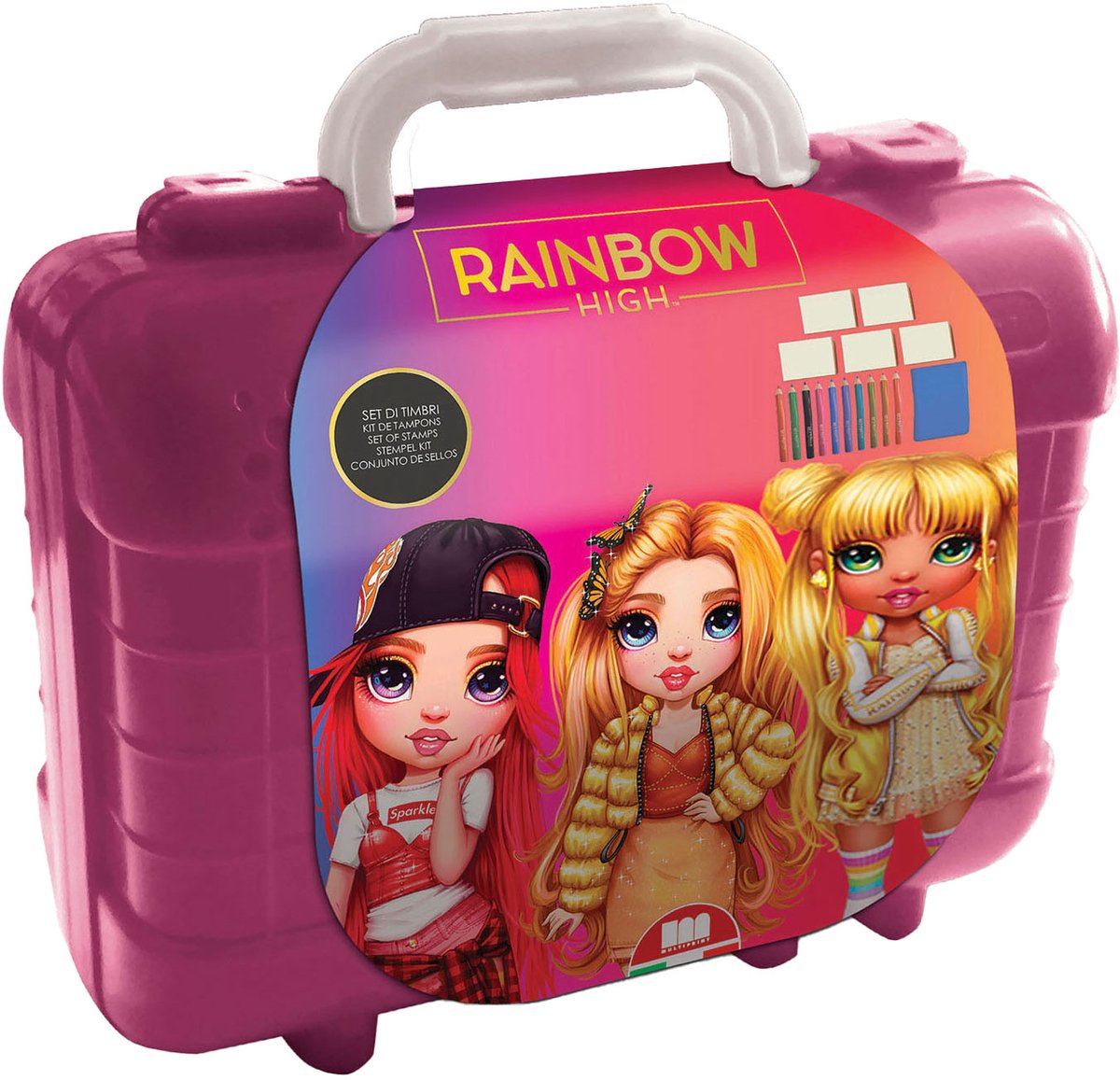 Rainbow High Reis Stempel- en Kleurkoffer