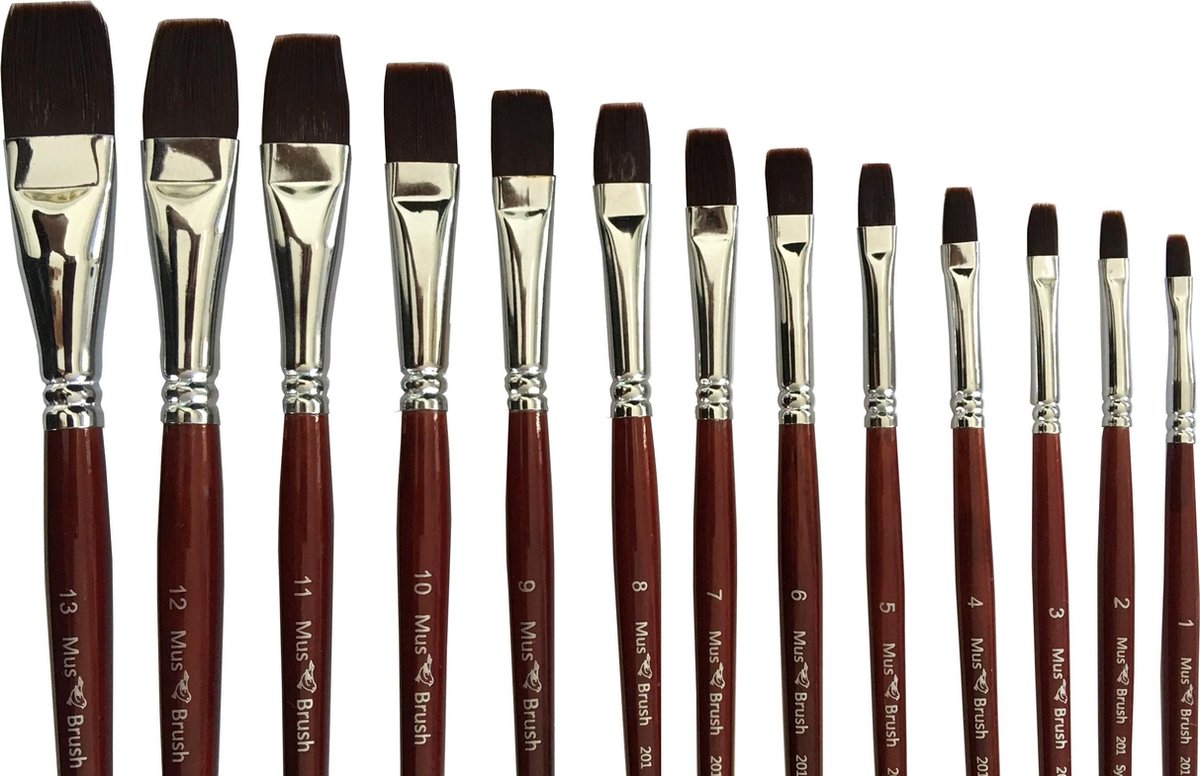   Serie 201 - 13 delig - Plat, lange steel