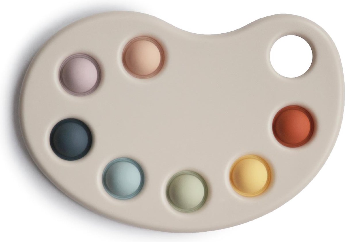 Mushie Bijtspeeltje Paint Palette Press Toy