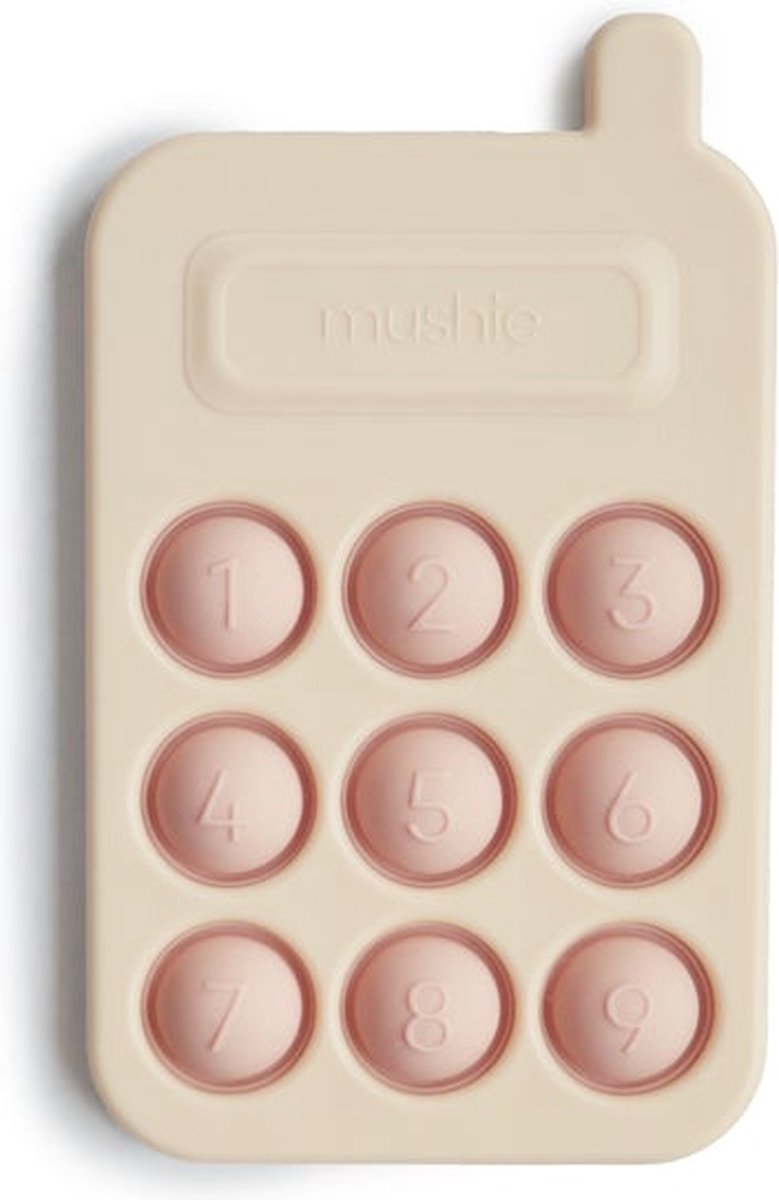 Mushie Bijtspeeltje Silicone Phone Press Blush