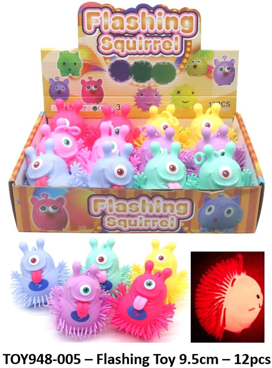 Flashing toy - lichtgevend speelgoed - 9.5cm - knipperend - kinderen - feest - gadget - set 12 stuks