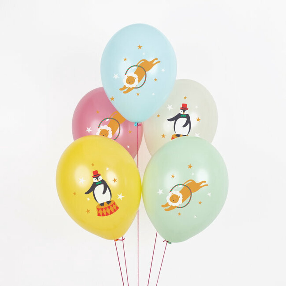 My Little Day bedrukte ballonnen circus mix - 5 ballonnen - themafeest