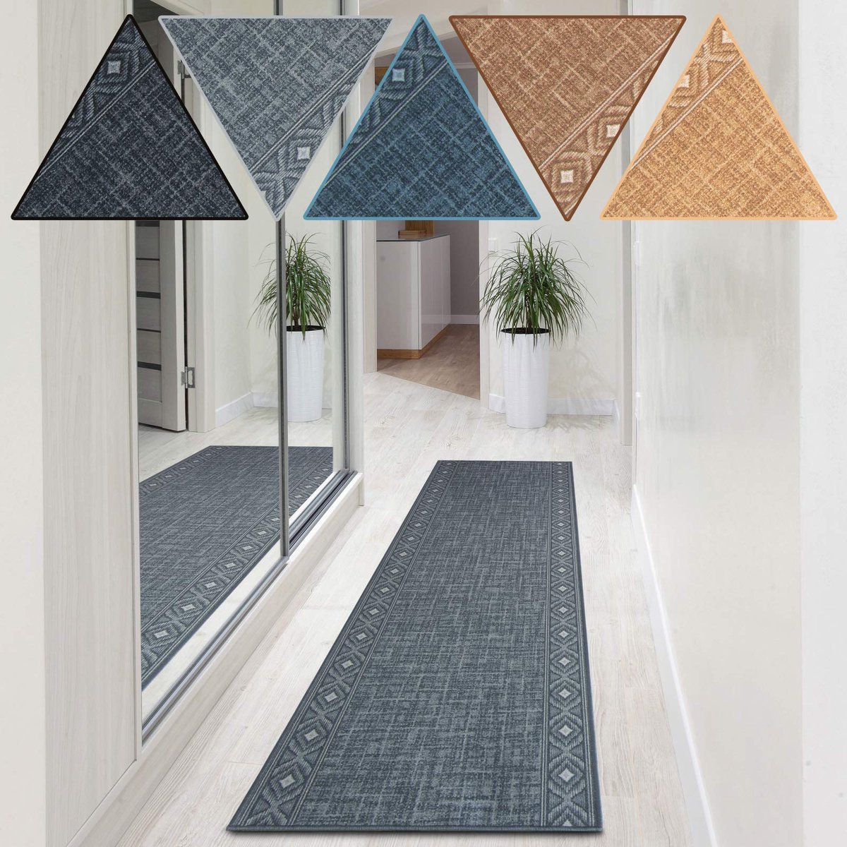 My Ninki ® Stijlvolle Tapijtloper Met Antislip Rug Voor Woonkamer, Hal En Keuken - Meerdere Kleuren Verkrijgbaar
