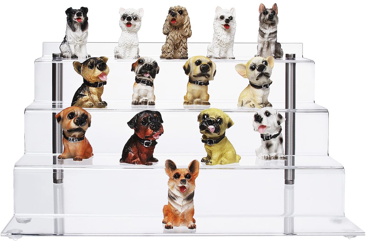 My Ninki ® Transparante Vierlaagse Displaystandaard voor Diverse Presentaties in Huis en Winkel