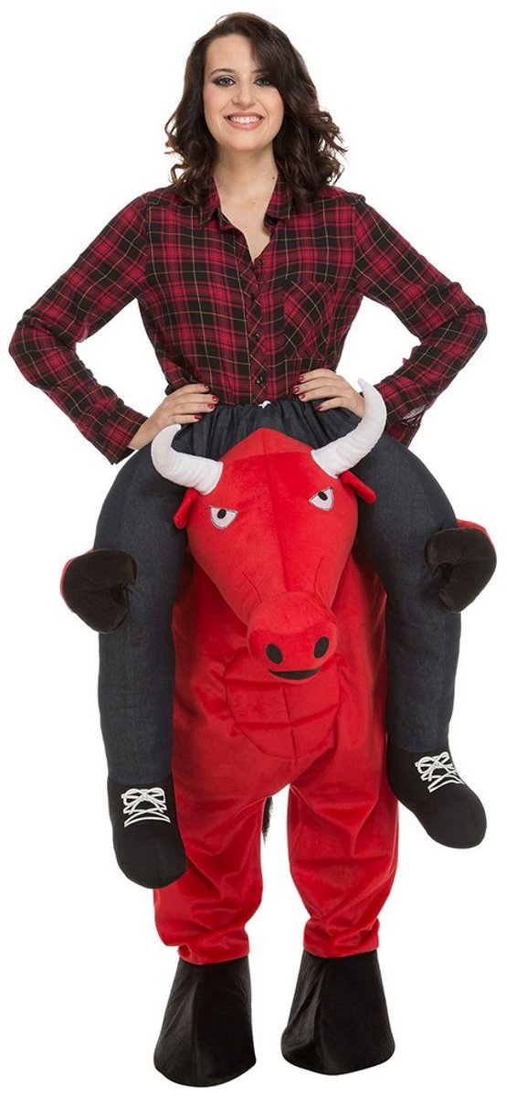 Kostuums voor Volwassenen My Other Me Ride-On Rood Stier Één maat