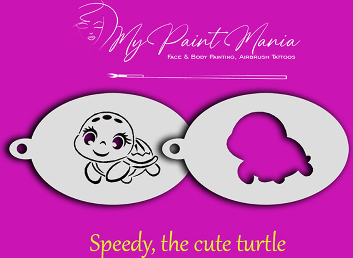 Schmink Stencil Speedy The Cute Turtle