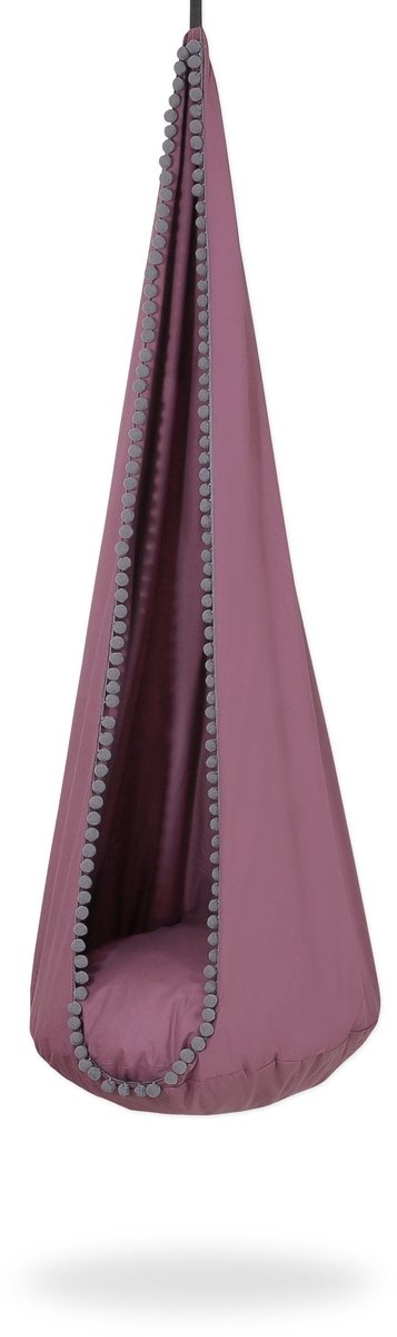 Hangende schommelhangmat cocon - pastelviolet