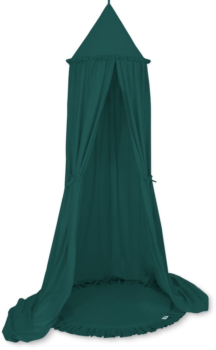 Set: Hangbaldakijn voor kinderkamer katoen + Speelmat - flessengroen