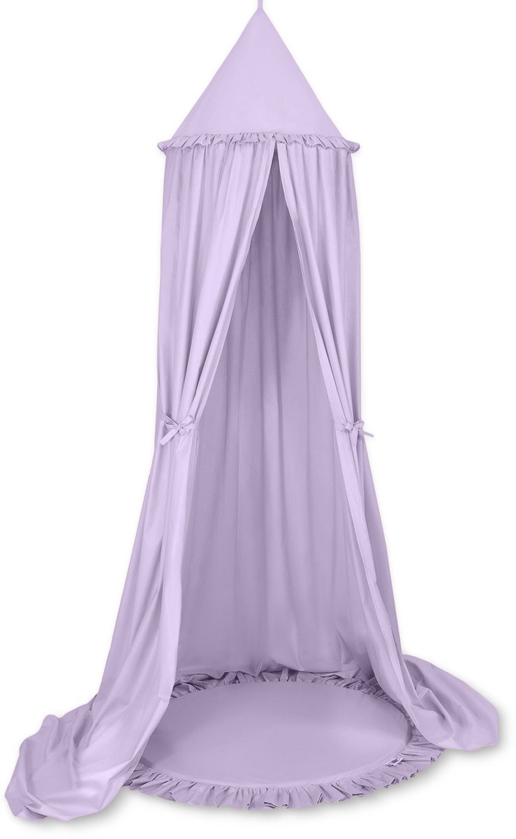 Set: Hangbaldakijn voor kinderkamer katoen + Vloerspeelmat - lila