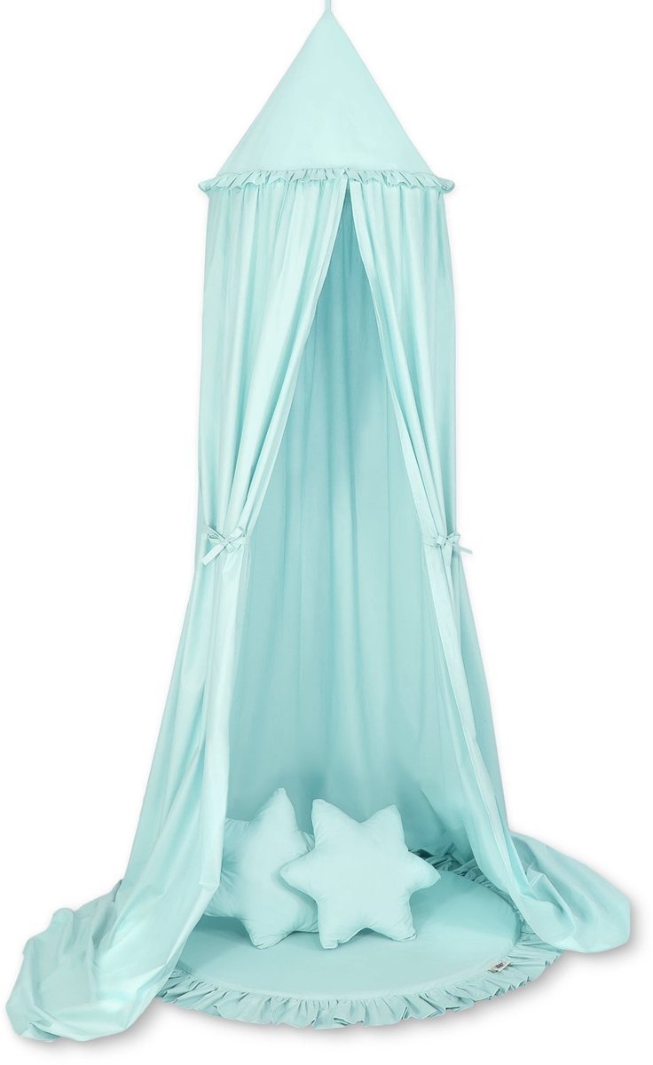 Set: Hanghemel + Vloerspeelkleed + kussens - mint