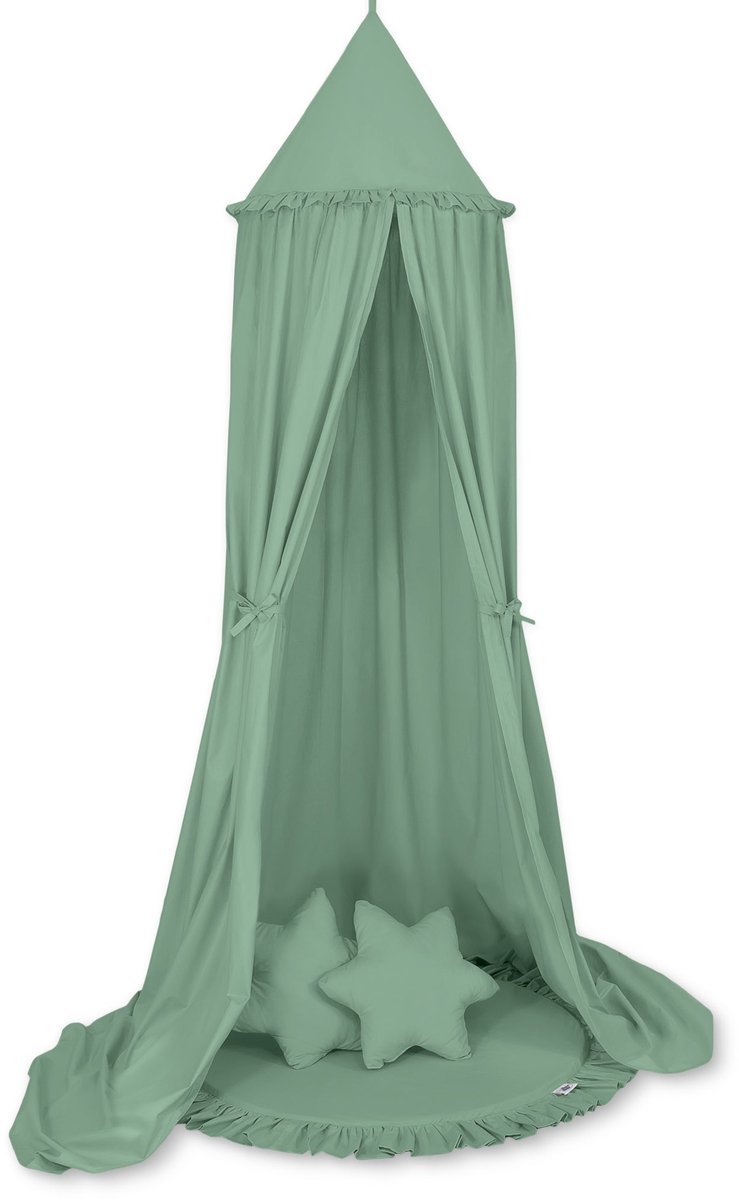 Set: Hanghemel + Vloerspeelkleed + kussens - pastelgroen