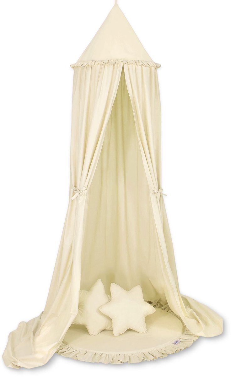 Set: Hanghemel + Vloerspeelkleed + kussens -creme