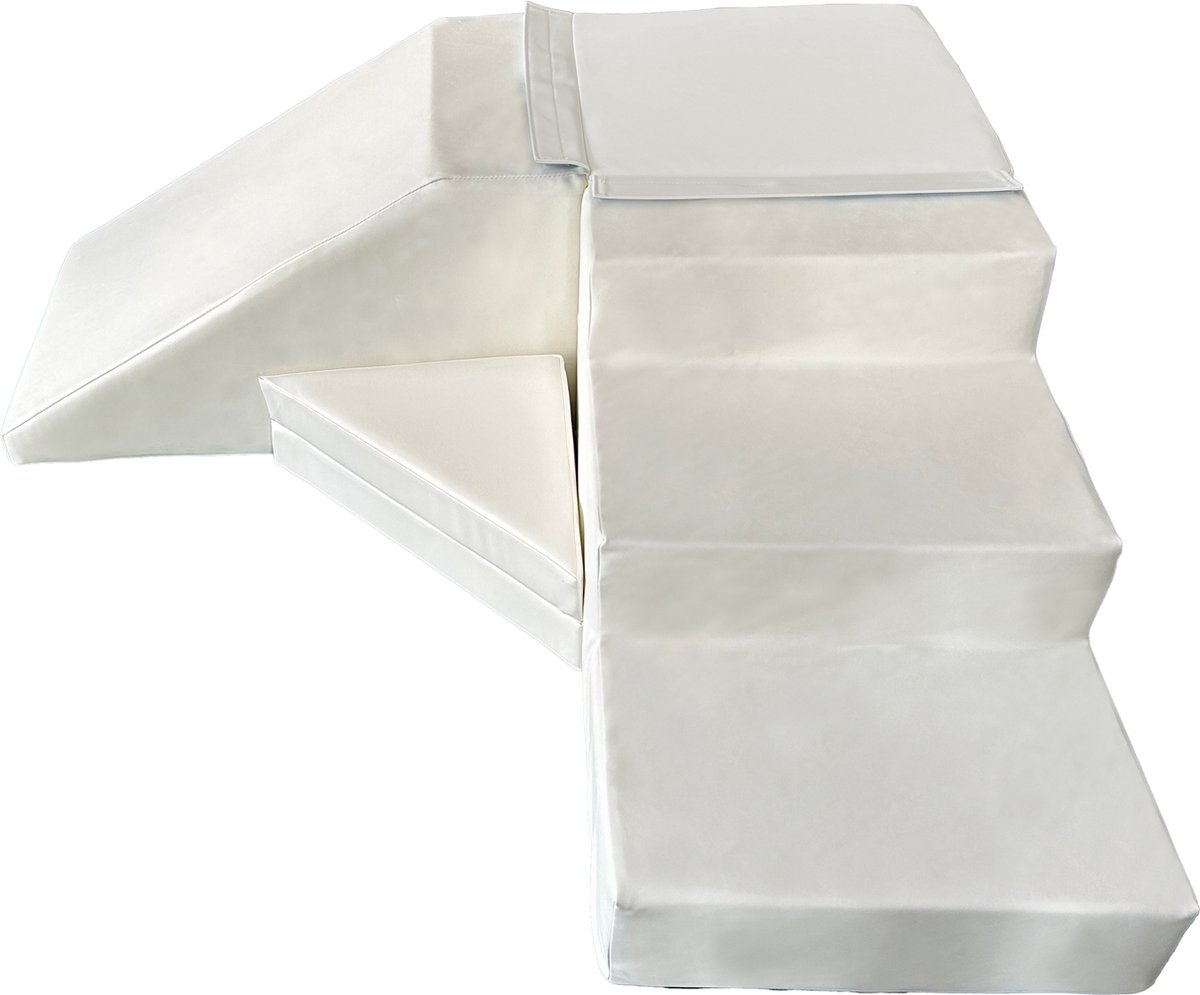 Foam blokken glijbaan - 5 delig - 40 cm hoog - wit - Viking Choice