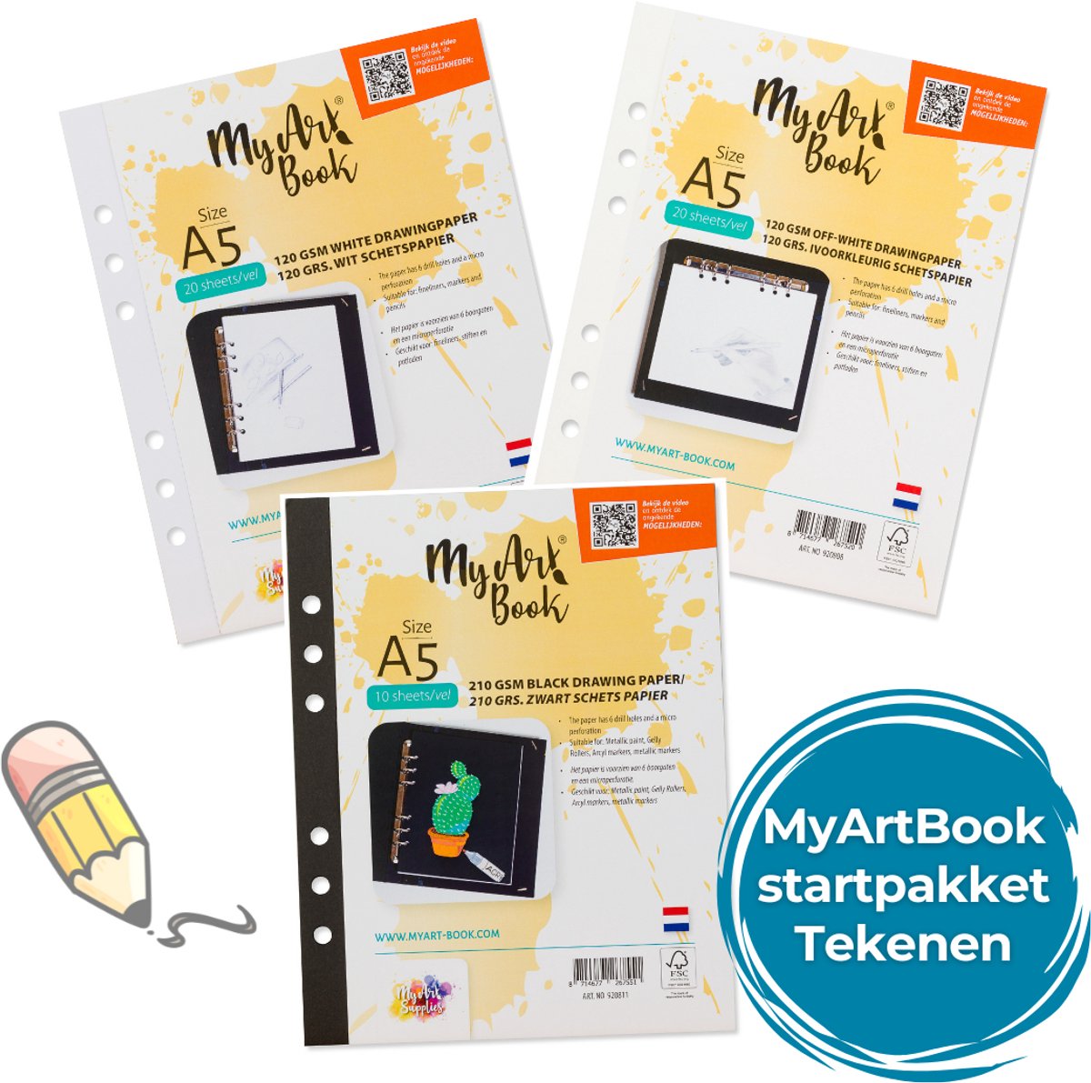 MyArtBook A5 startpakket tekenen