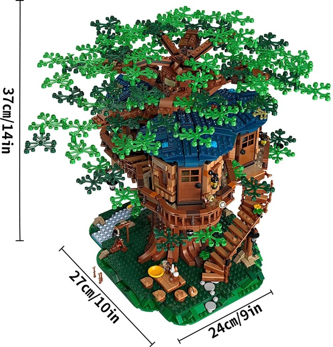 Mygroot - Boomhut Bouwstenen - De Grootste Bouwstenen - 3117 stuks - Bakstenen Speelgoed - Verjaardag - Kerstcadeau - Speelgoed.