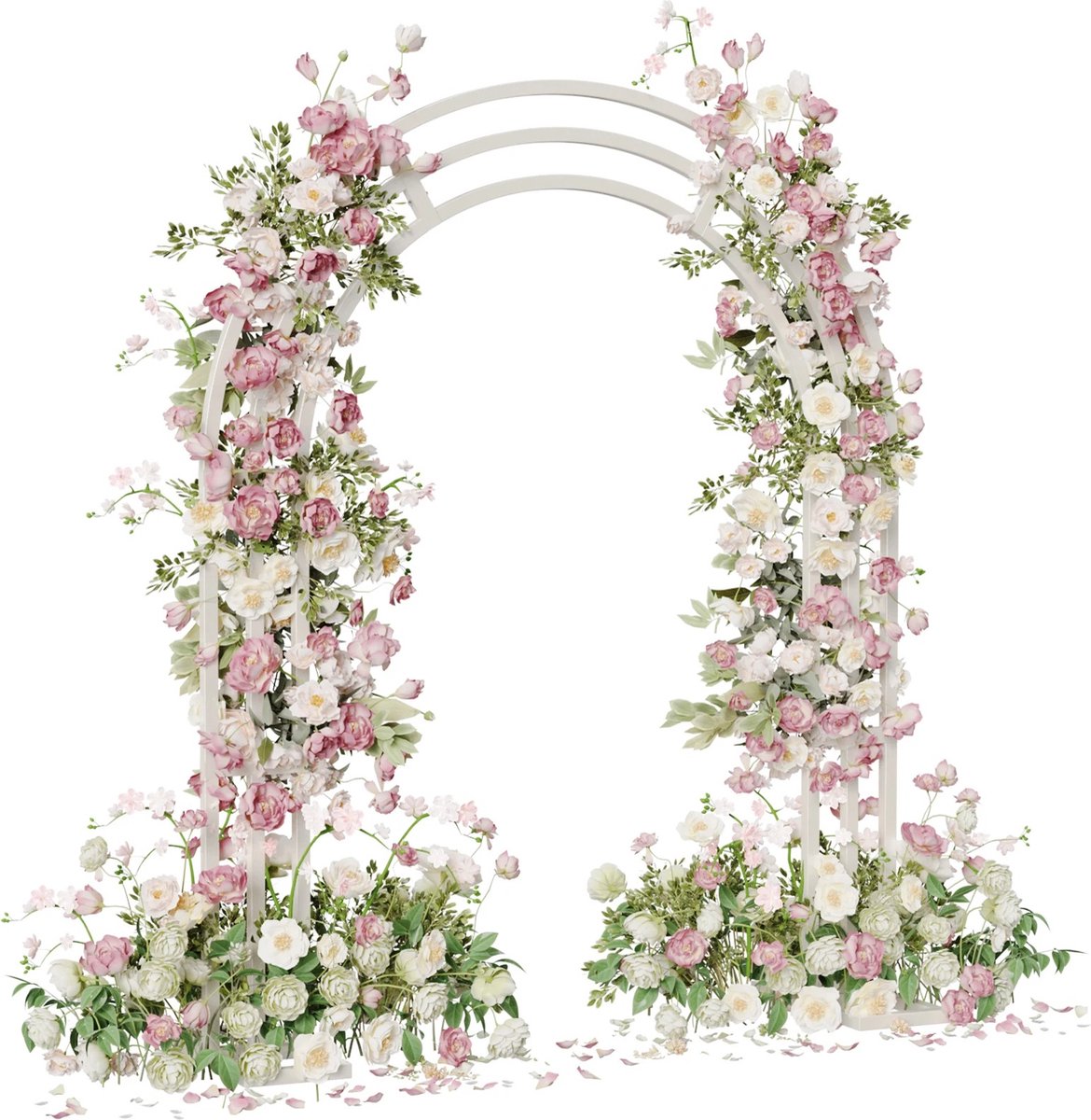 Mygroot - Grote Metalen Bruiloft Boog - Ballon Boog - Achtergrond Boog - Stand Voor Huwelijk - Bruids - Tuin - Indoor - Outdoor - Party Decoratie.