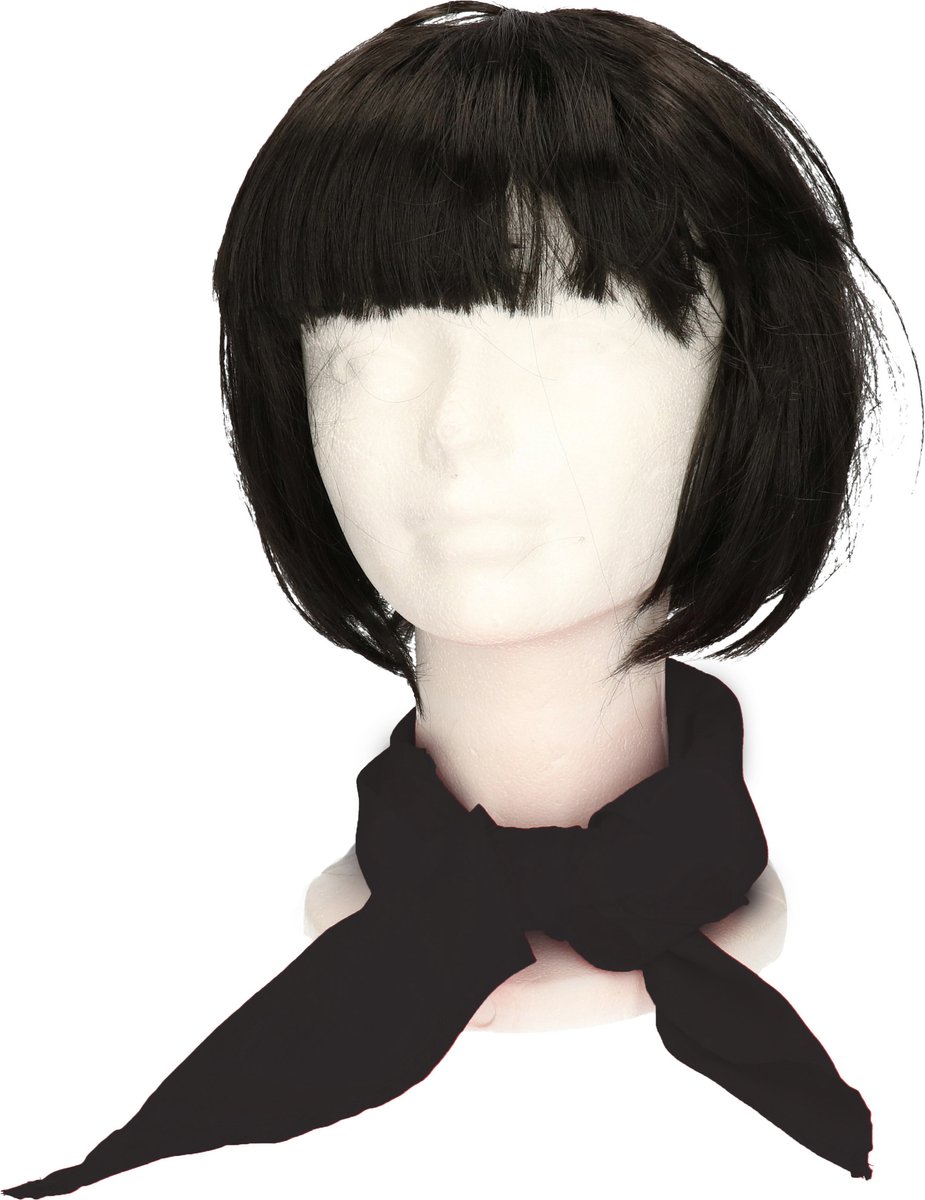 Myrtle Beach Verkleed bandana/sjaaltje - zwart - kleuren thema/teams - Carnaval accessoires