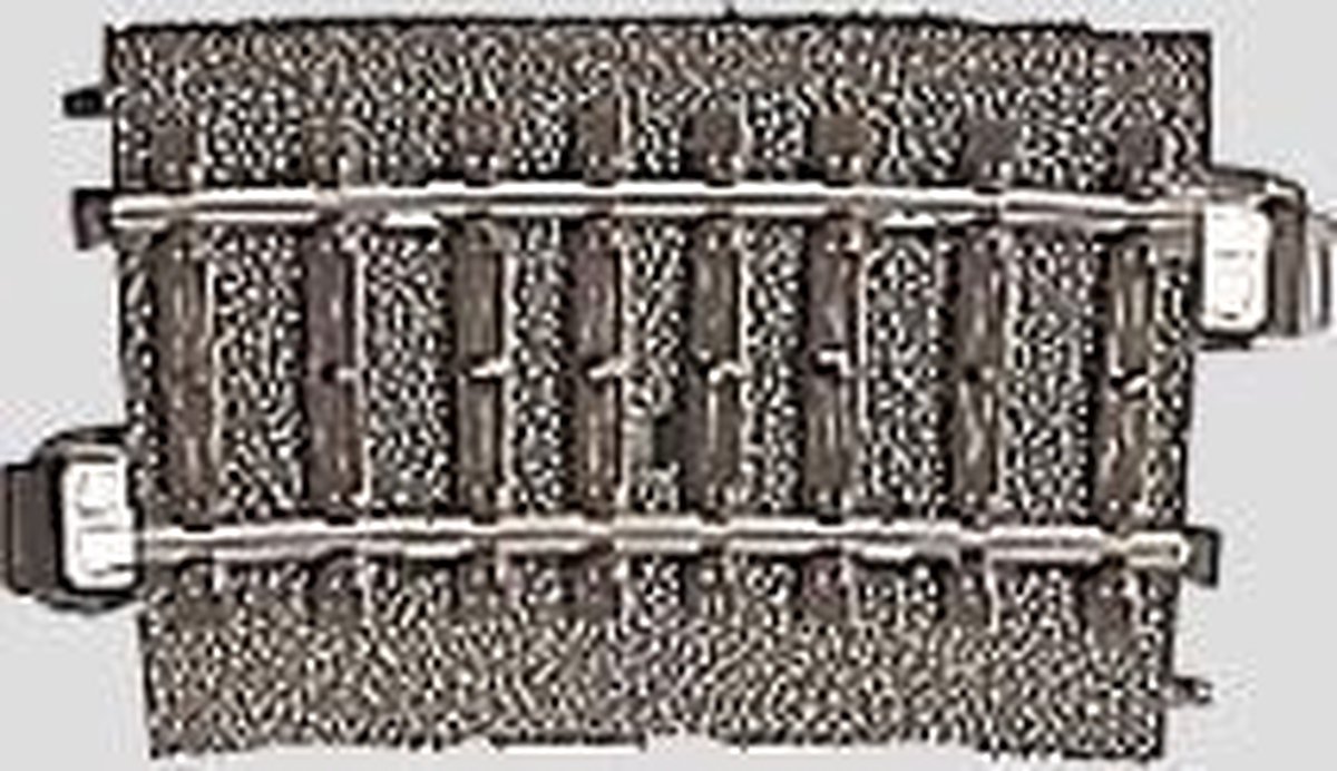 H0   C-rails (met ballastbed) 24207 Gebogen rails 7.5 ° Radius R2