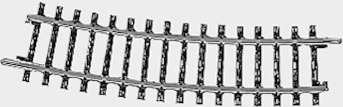 H0   K-rails (zonder ballastbed) 2233 Gebogen rails Radius R2 15 °