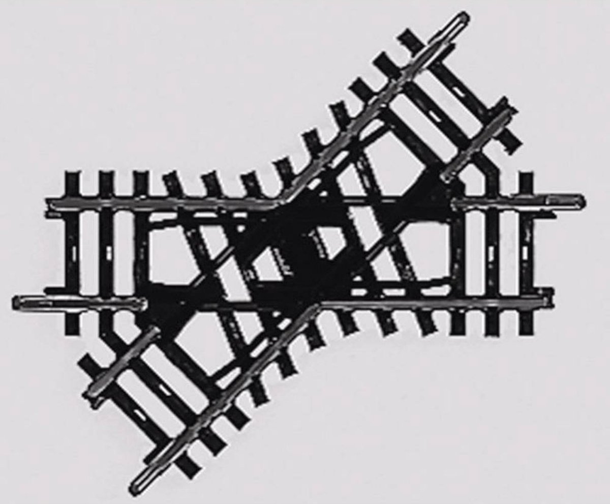 H0   K-rails (zonder ballastbed) 2258 Kruising 45 ° 90 mm