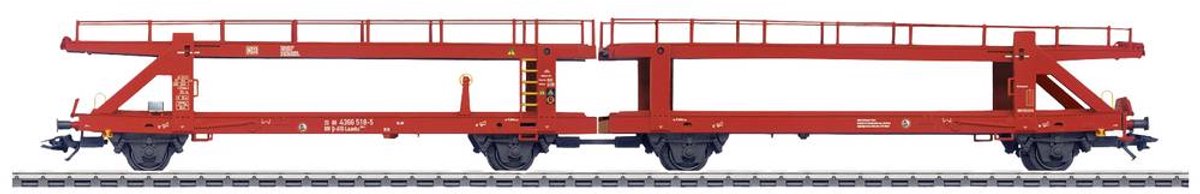 Märklin 47180 H0 dubbele autotransportwagen Laaeks 553.1 van de DB AG