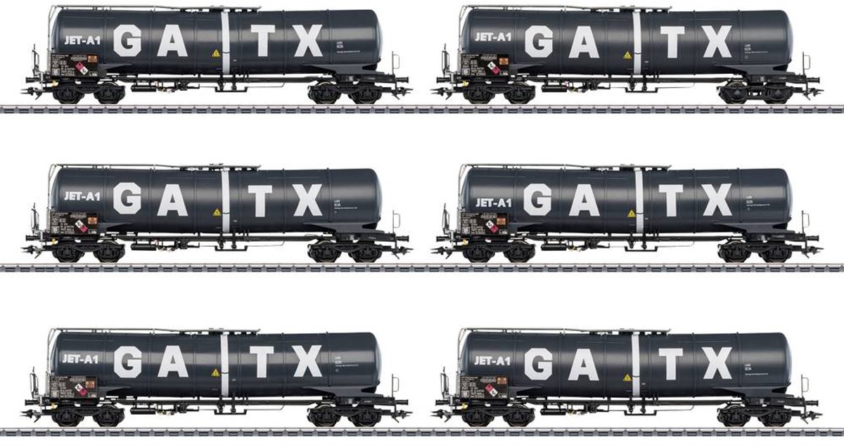   47546 H0 6-delige set ketelwagens Zans van de GATX