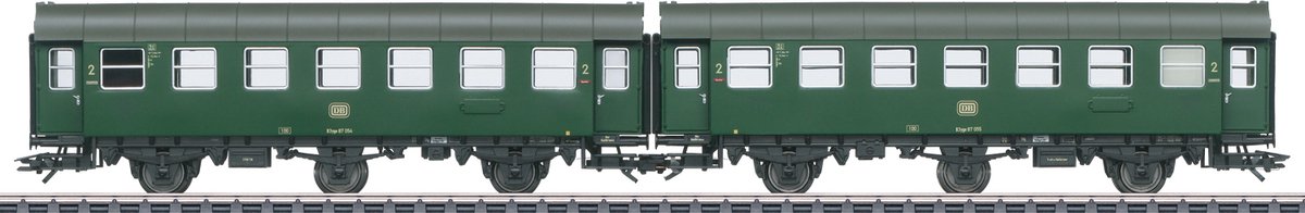 Paar personenrijtuigen