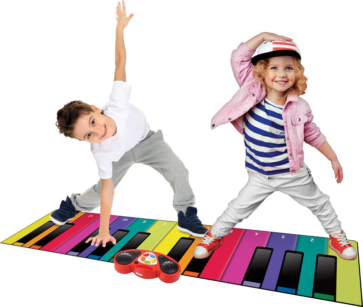 N-GEAR Piano Dance Mat XXL - 180cm - Multicolor - Muziekmat - Opvouwbaar