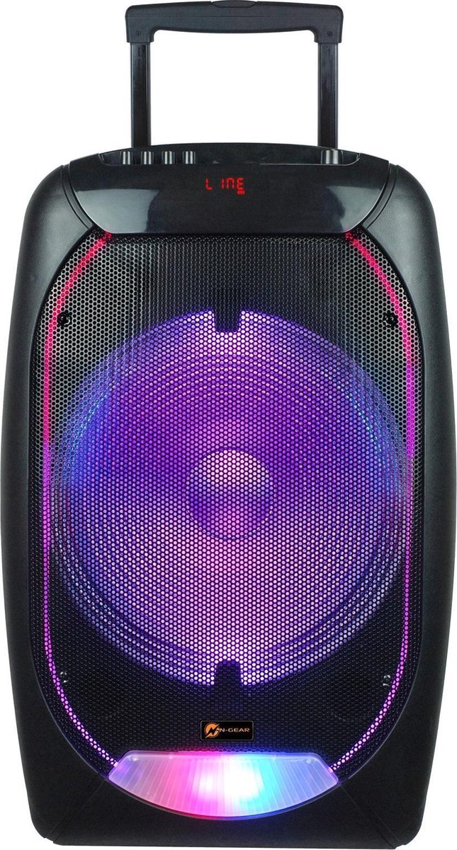 N-gear Bluetoothspeaker The Flash 1510 Trolley 500w Zwart