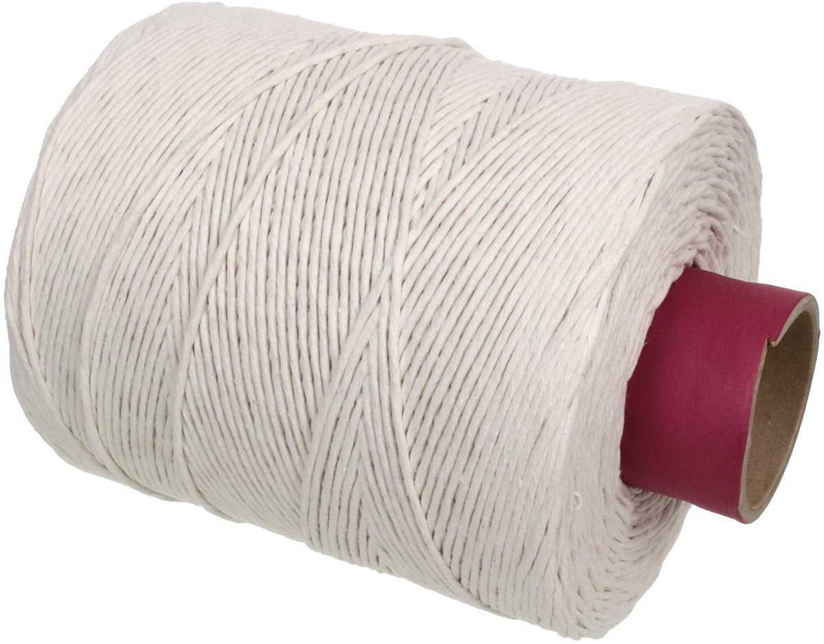 Macramé-koord DIY natuurlijk garen katoen natuurlijke kleur macramé-touw katoenen koord katoengaren koord touw voor DIY wandplant kledinghanger handwerk (natuurlijk, 3 mm - 1000 m)