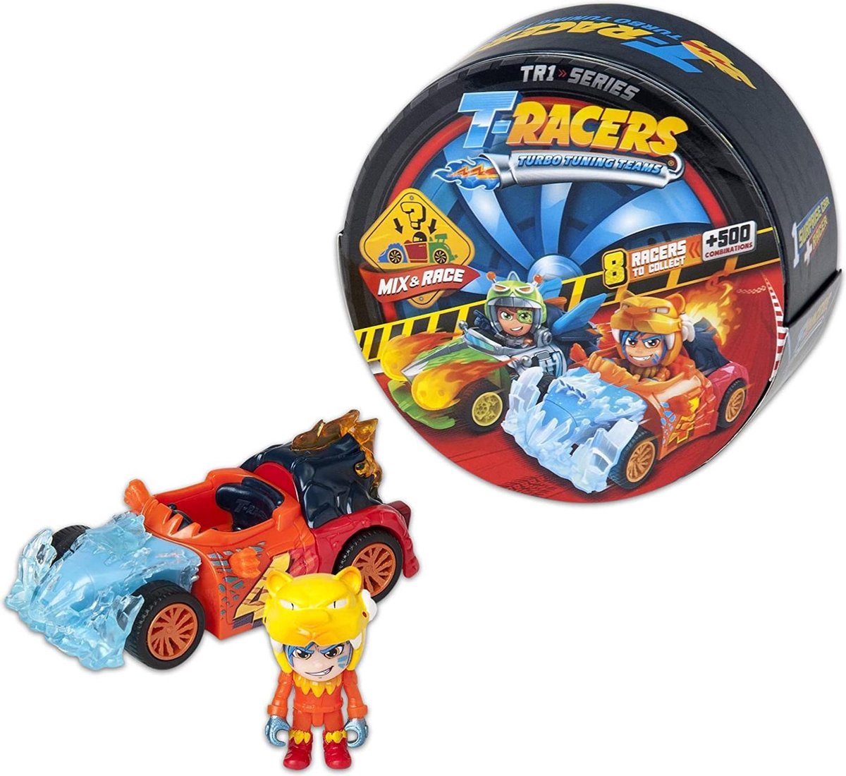 Een set met een verrassingsfiguur van T-Racers Turbo Wheel