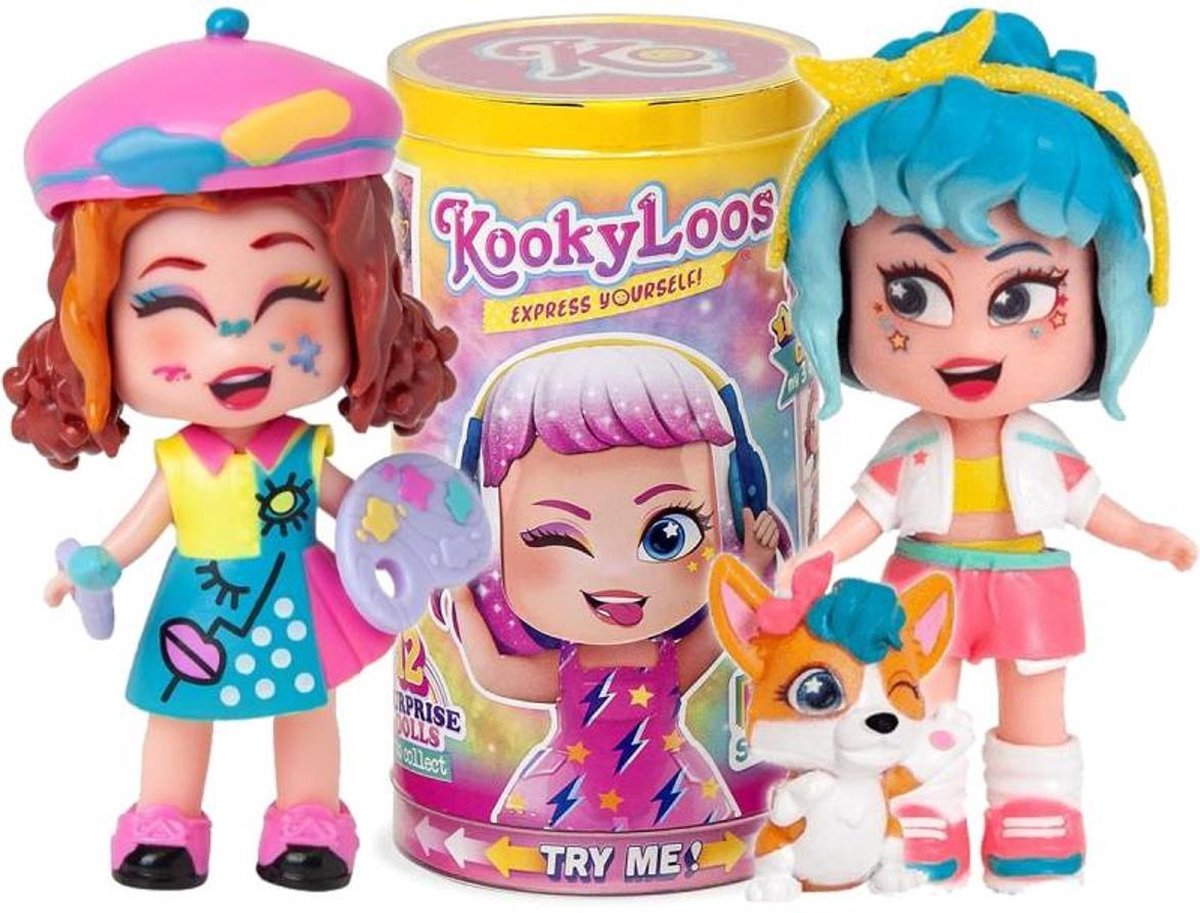 KookyLoos Beeldje in een koker Minipoppenverrassing