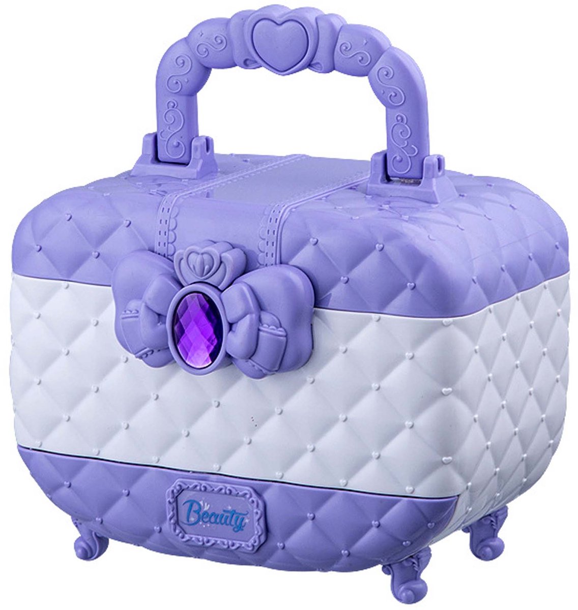 ​NAXSIR Prinsessens Schoonheidskoffer - Meisjes Make-up Set met 12 Oogschaduwen, Compleet Accessoires voor Kinderen, Veilig Speelgoed voor Feestjes & Dagelijks Gebruik​