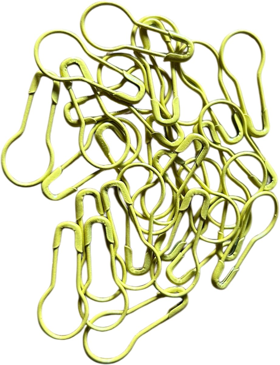   - 25 Gele metalen steekmarkeerders / veiligheidsspelden