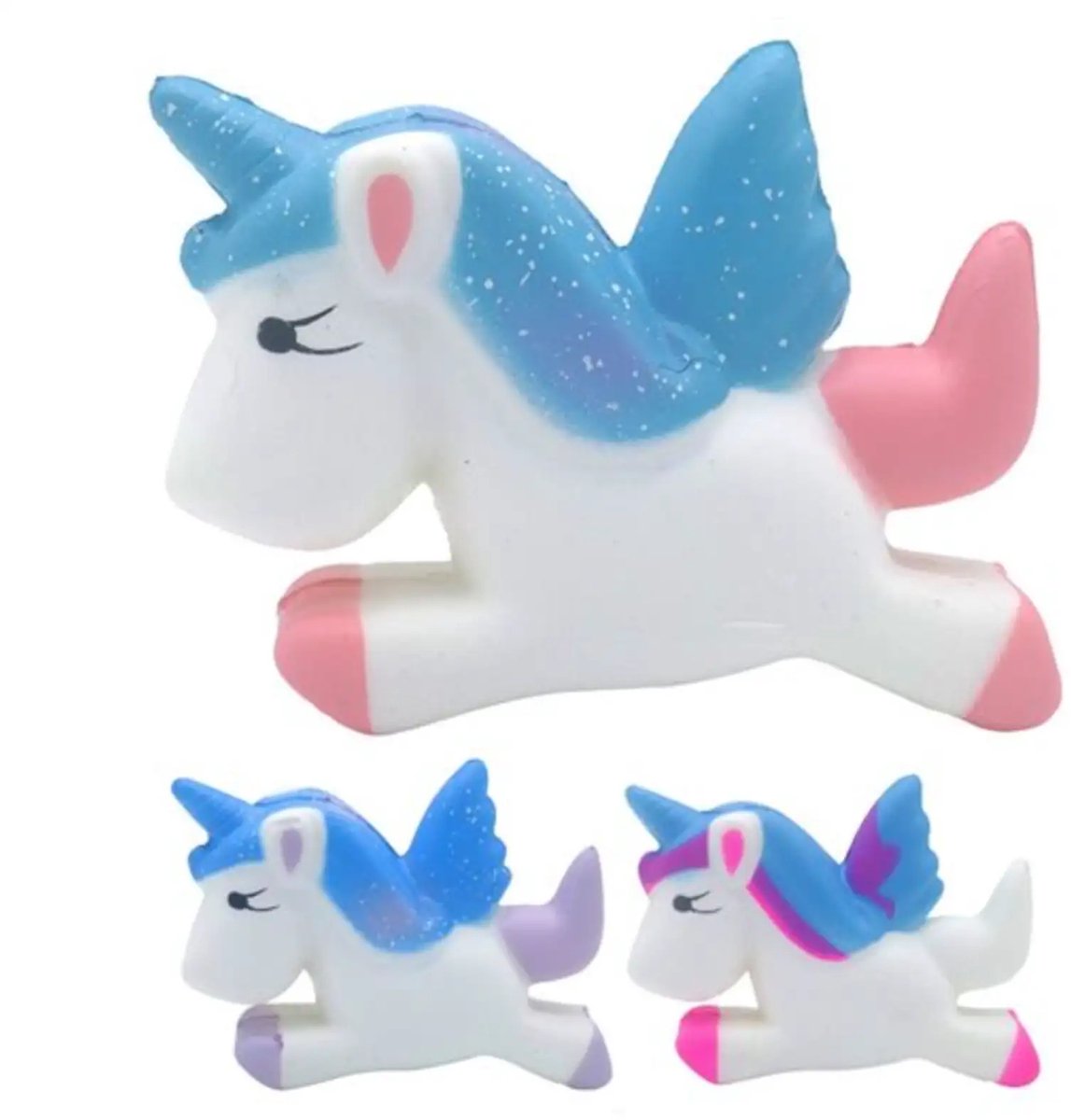 Squeezy Eenhoorn stressbal - 1 exemplaar - 8 cm - Slow Rising - Fidget - Knijpbal - Anti Stress - Kinderen