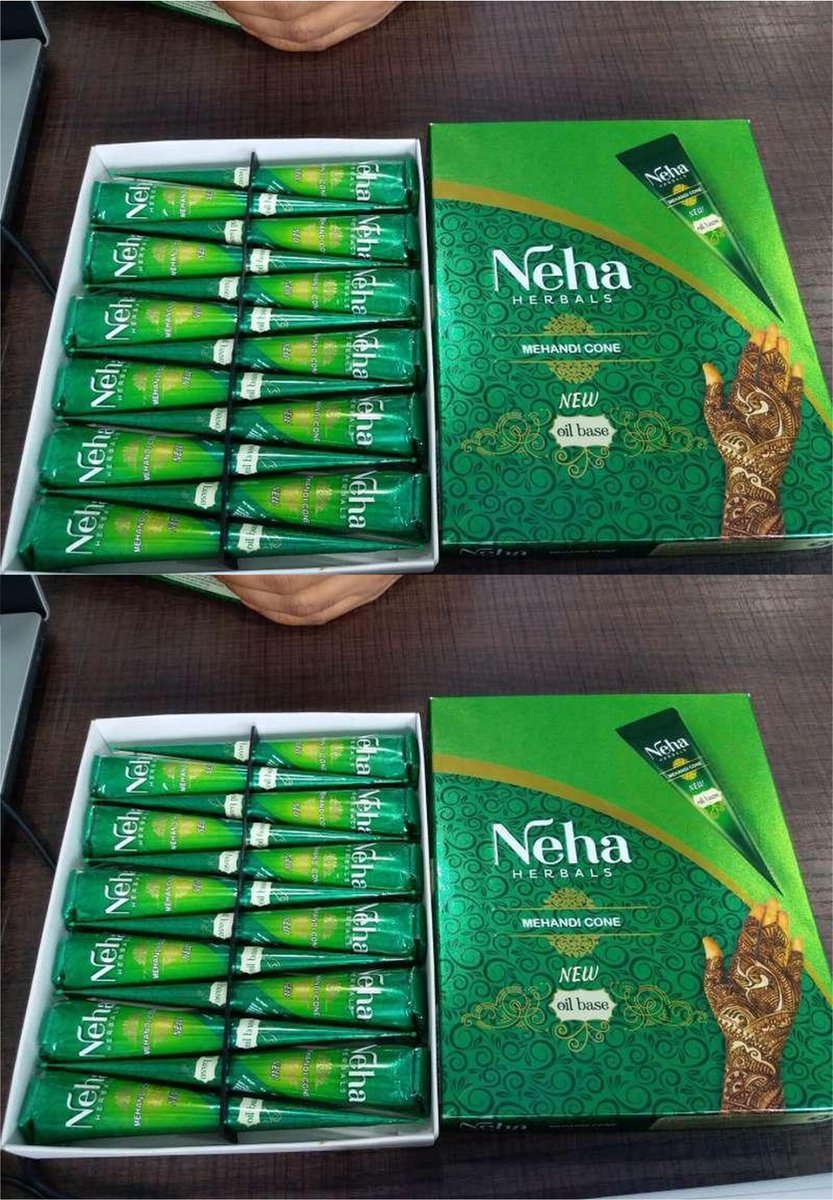 24 X Stuks Henna Tattoo - Tijdelijke Tatoeage - Festival Tattoe - Zomer feest tatoeages - Festival Tattoo - Neptattoo - Henna Tattoo inkt pasta 24 cones 24 tubes - 25 Gram/tube - Natuurlijke Kruiden - Henna pasta - 25 gr/tube