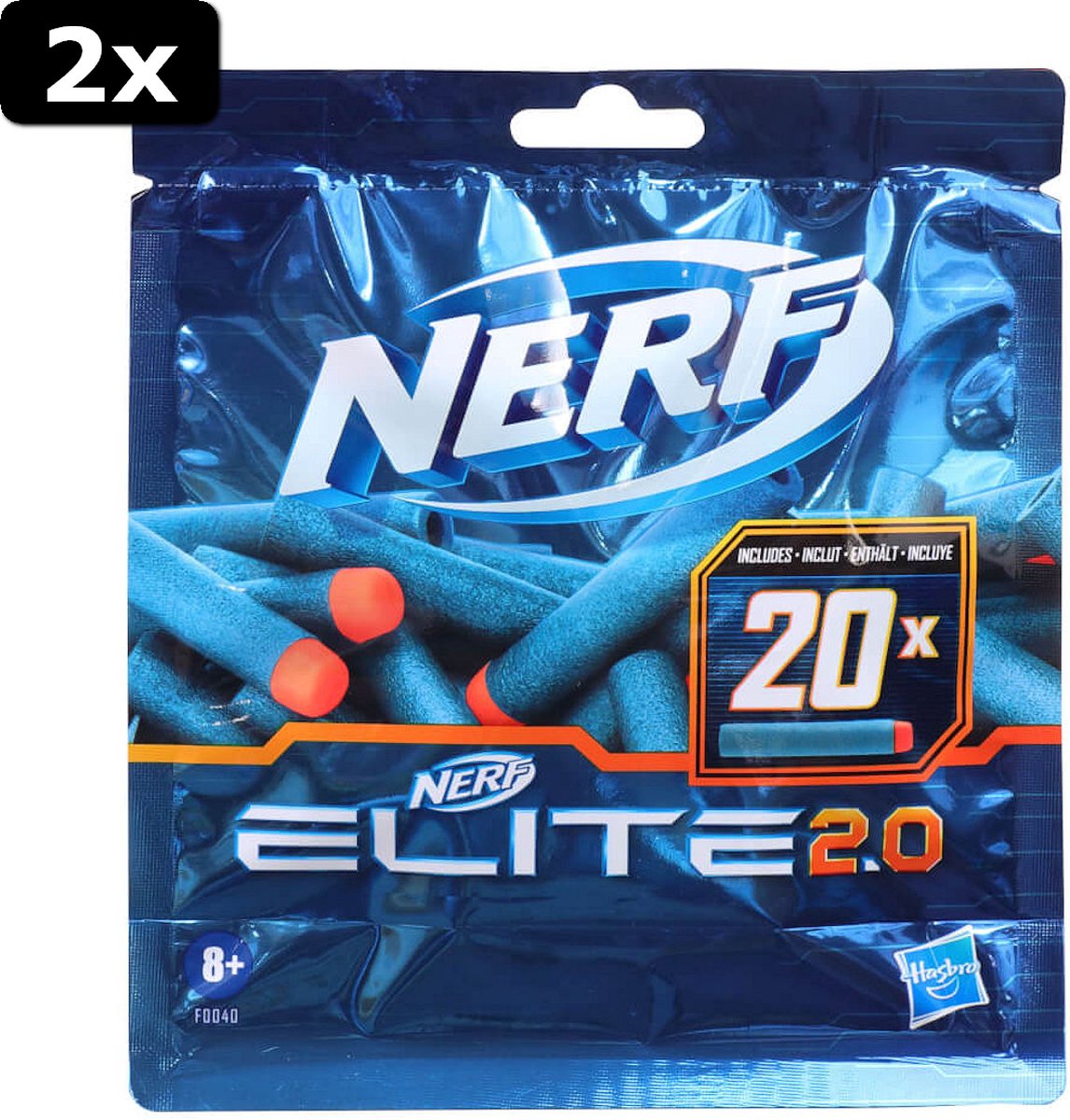 2x Nerf Elite 2.0 Refill pijltjes (20 stuks)