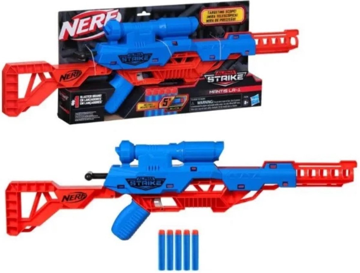 NERF Alpha Strike Mantis LR-1- Blaster met telescoopvizier + 5 nerf Elites