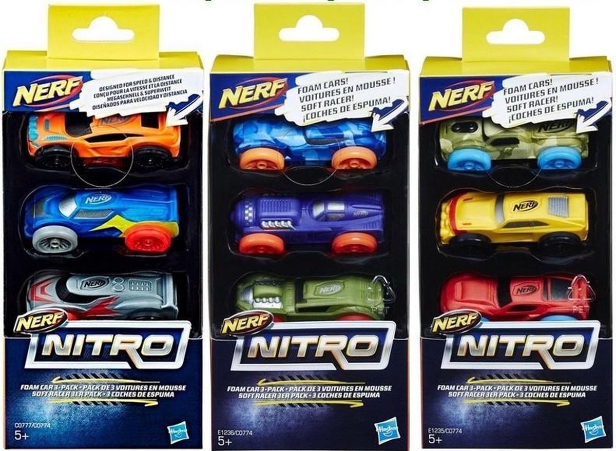   Nitro Foam Car Refill - Schuimautos 3 stuks navulling - assorti geleverd