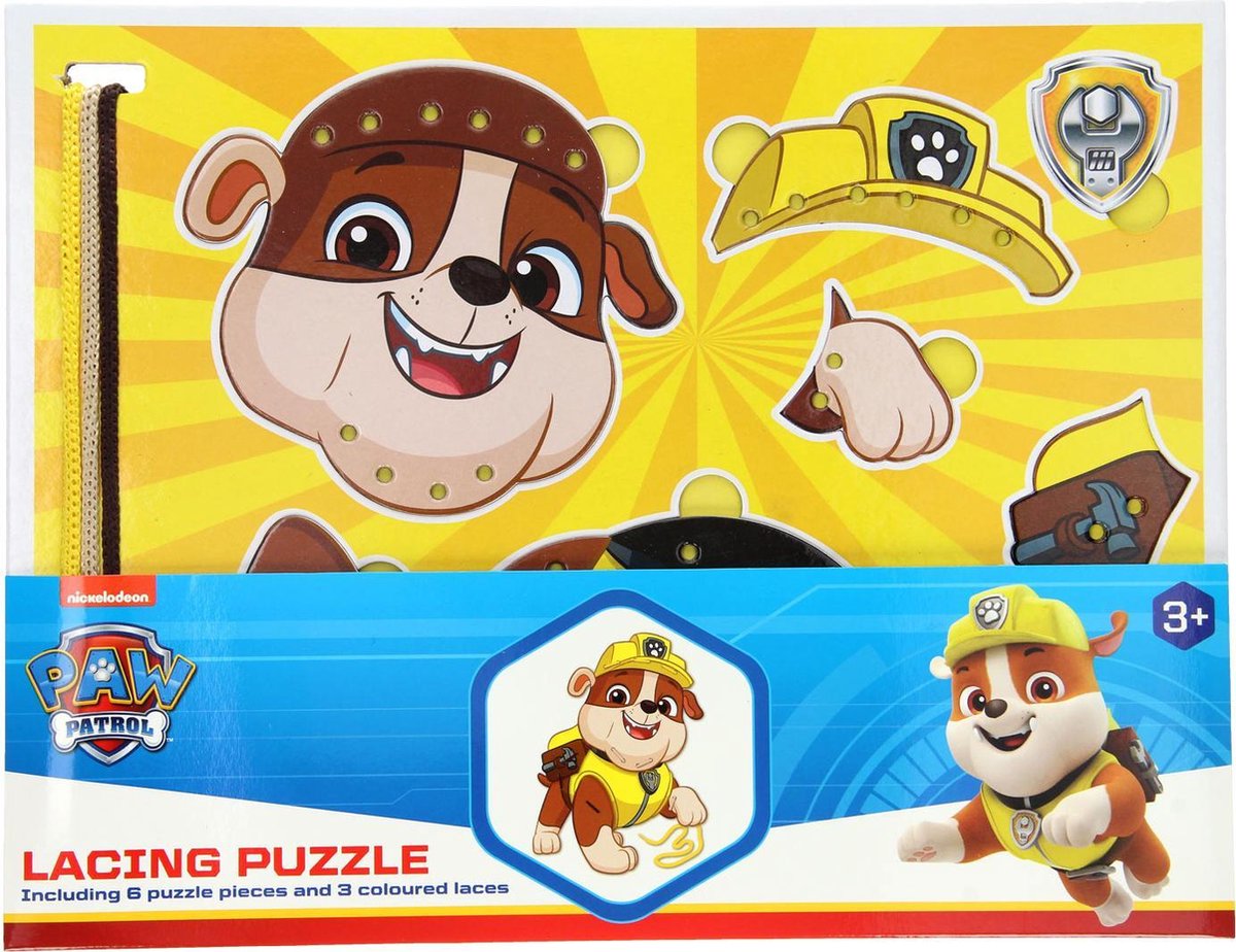 4 Paw Patrol Rijgveter puzzel Rubble