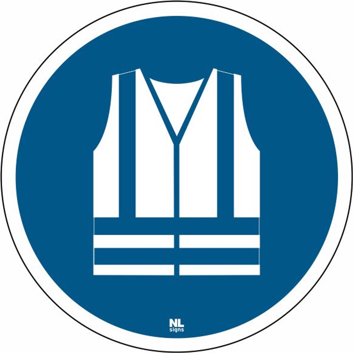 Sticker veiligheidshesje verplicht M015 ø 100mm