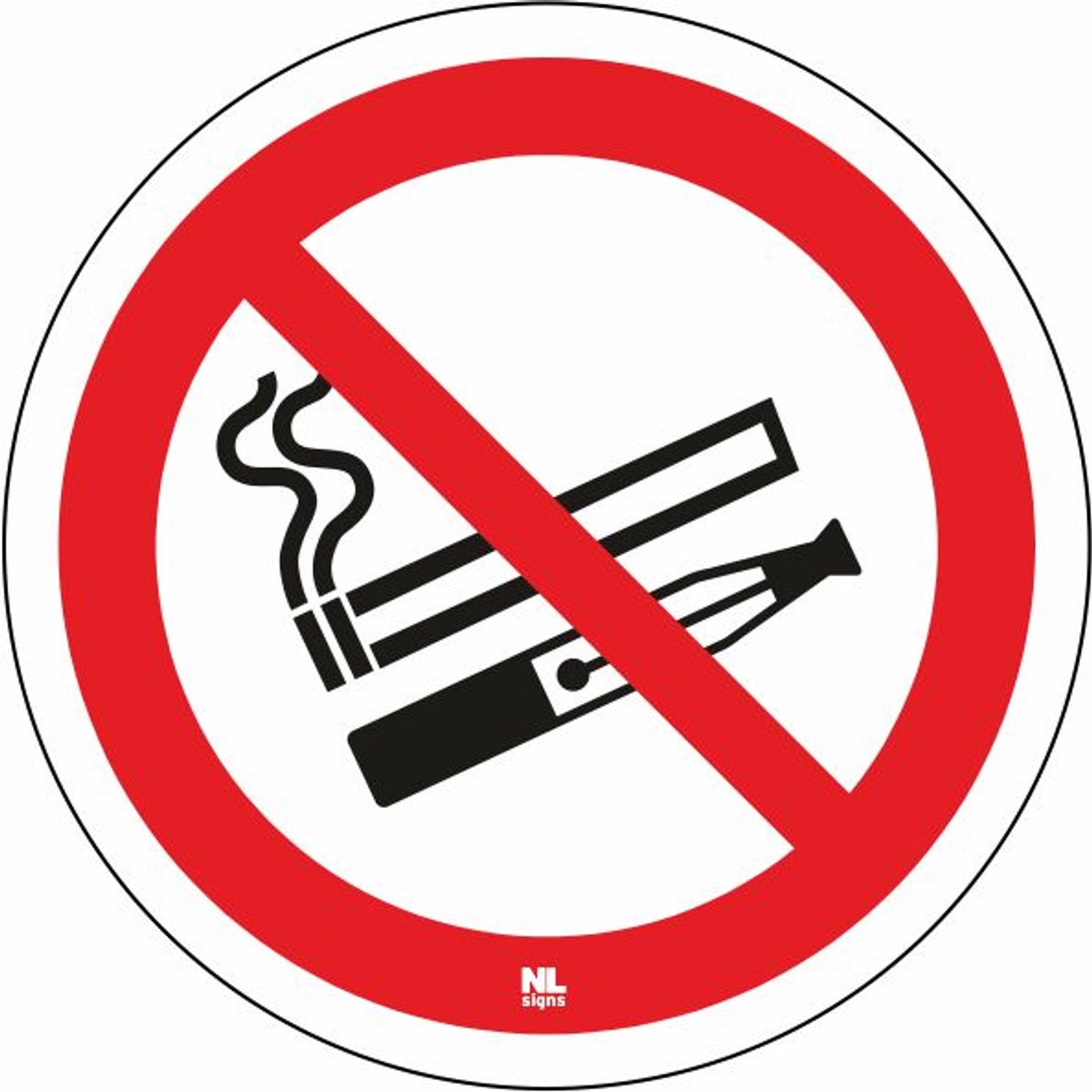 Verboden te roken - vapen sticker ø 20 cm (voor binnen en buiten)