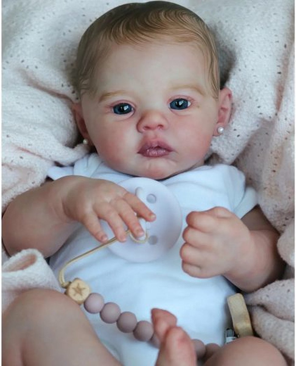 Reborn babypoppen van 45 cm, zachte lichaamshuid, 3D-huid met verzamelbare kunstpop Bebe Reborn Toy