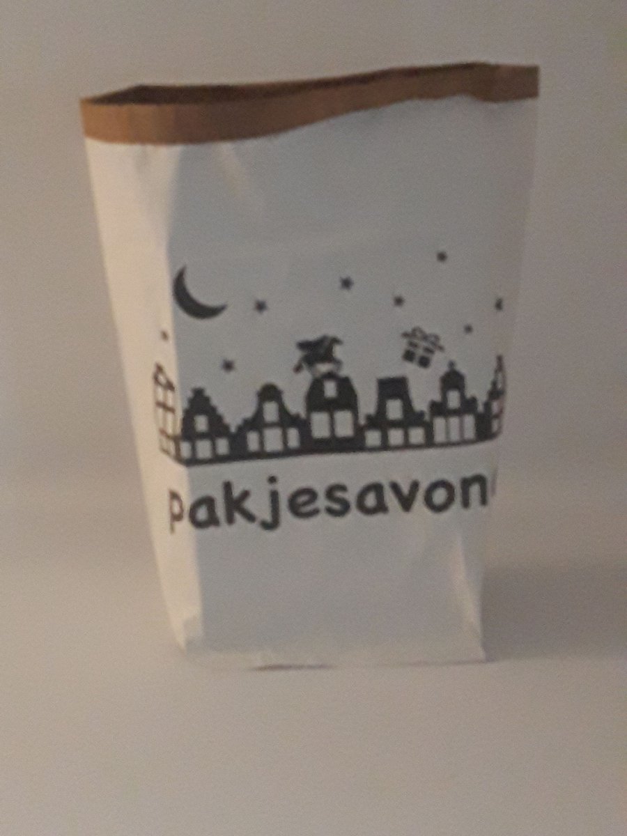 5x Papieren Sinterklaas Zak XL met opdruk: 